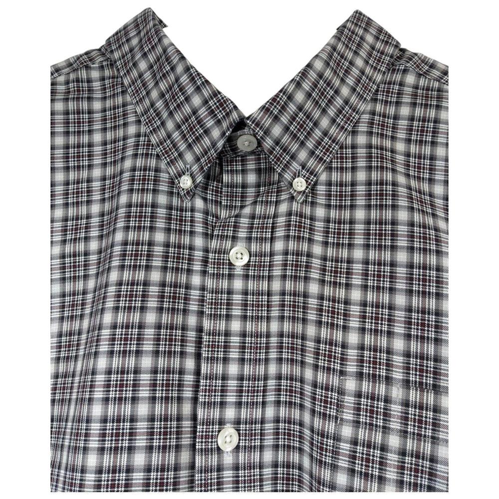 Duluth Mens 2XL XXL Shirt Relaxed Fit White Black Red Plaid Long Sleeve Western